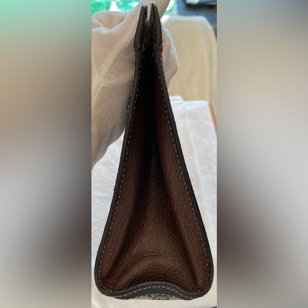 Gucci Beautiful Authentic Vintage Tan Monogram Clutch/Makeup Bag fr Gucci Parfum - Picture 2 of 15